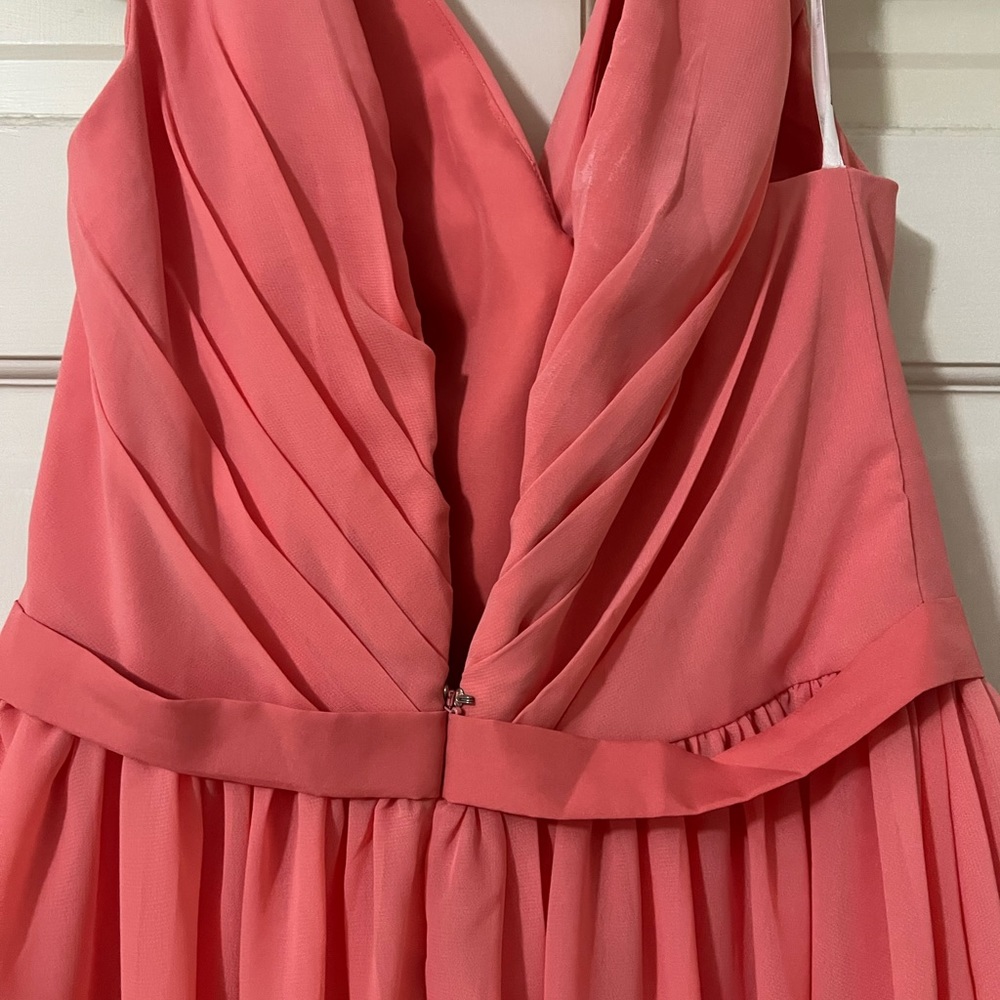 Coral bridesmaid dress short